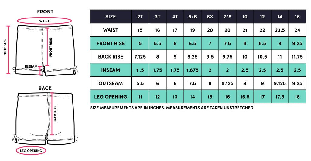 Monkey Bar Buddies Size Chart – Katiebug's Childrens Boutique