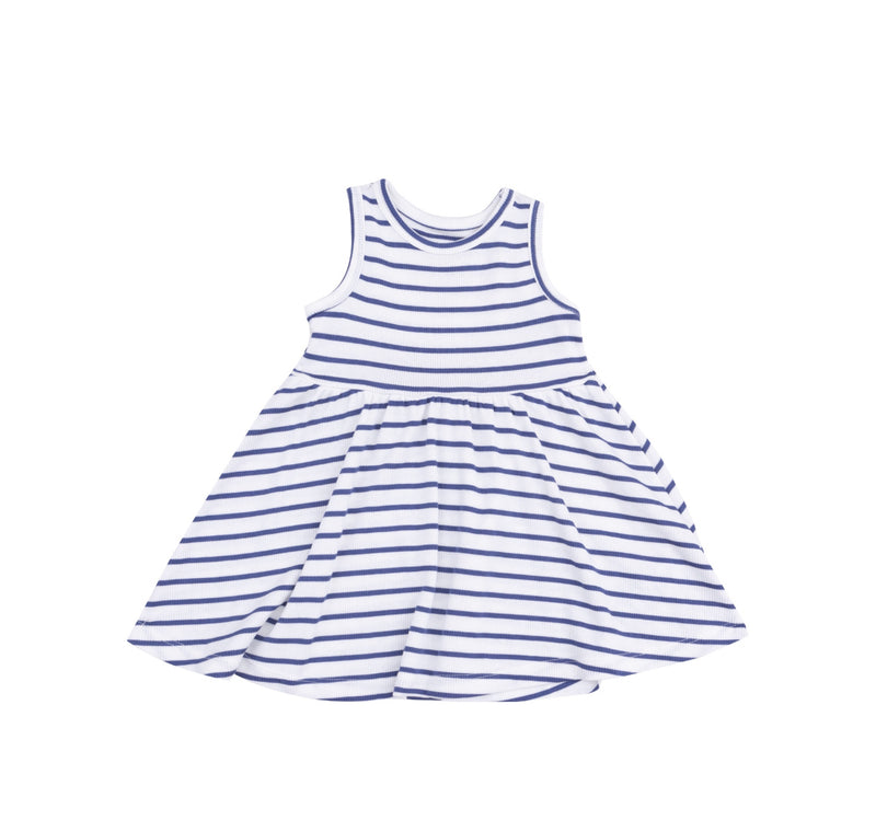 Vintage Striped Tank Dress- Navy Stripe