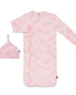 Magnetic Sack Gown & Hat Set- Pink Doeskin