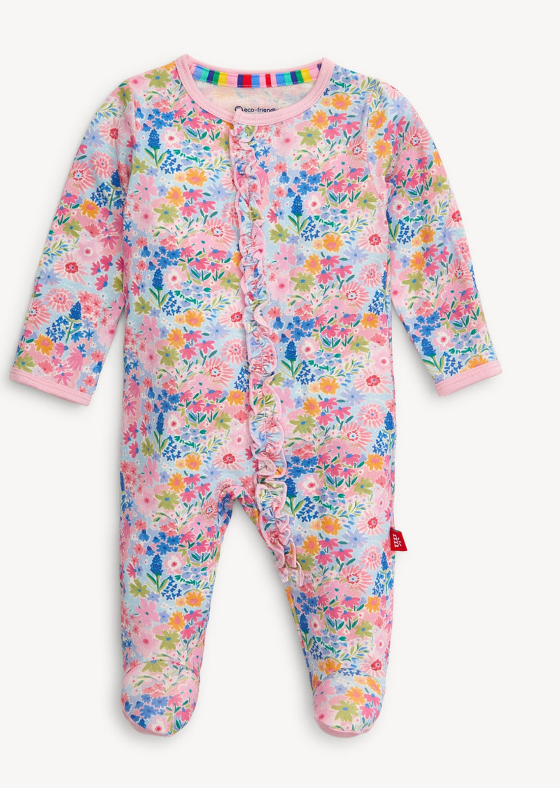 Magnetic Ruffle Footie- Lily