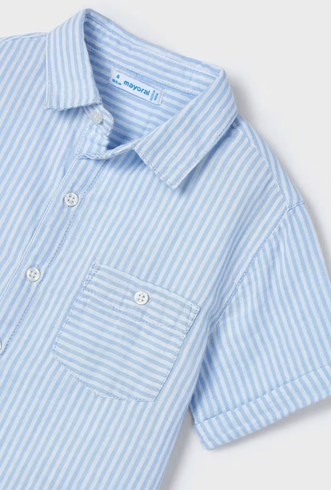 Bambula Striped Button Down- Blue/White Stripe