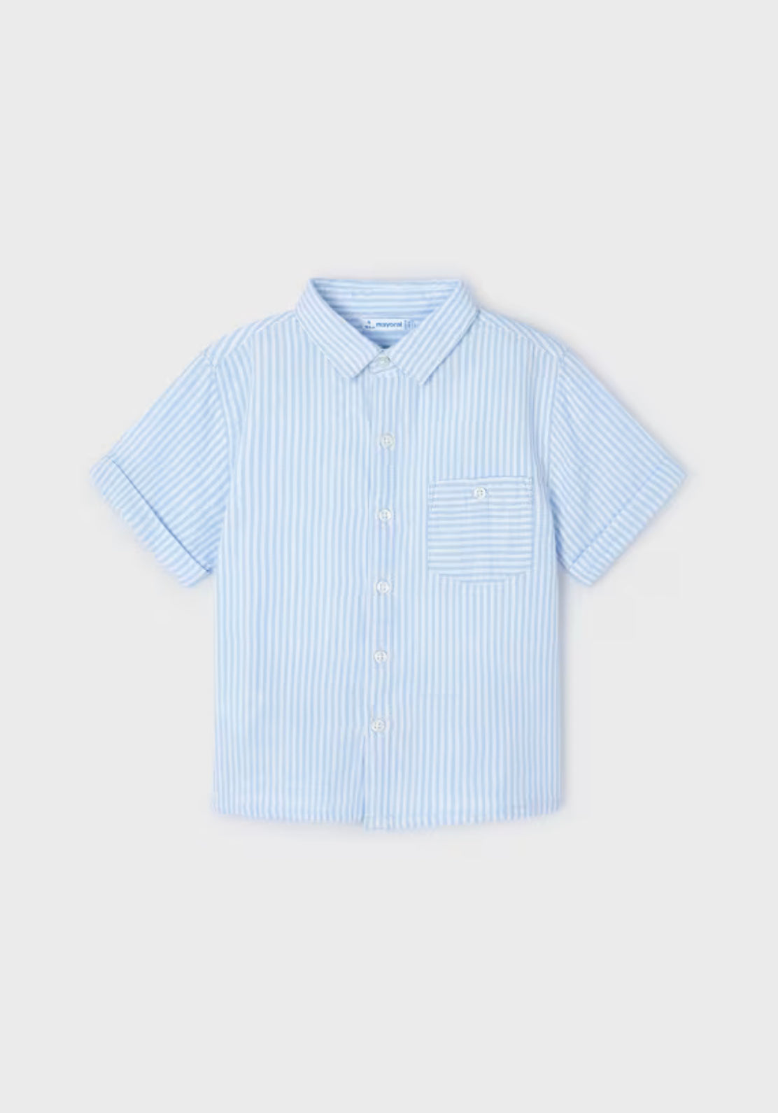 Bambula Striped Button Down- Blue/White Stripe