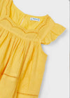 Embroidered Eyelet Dress- Sunflower Yellow