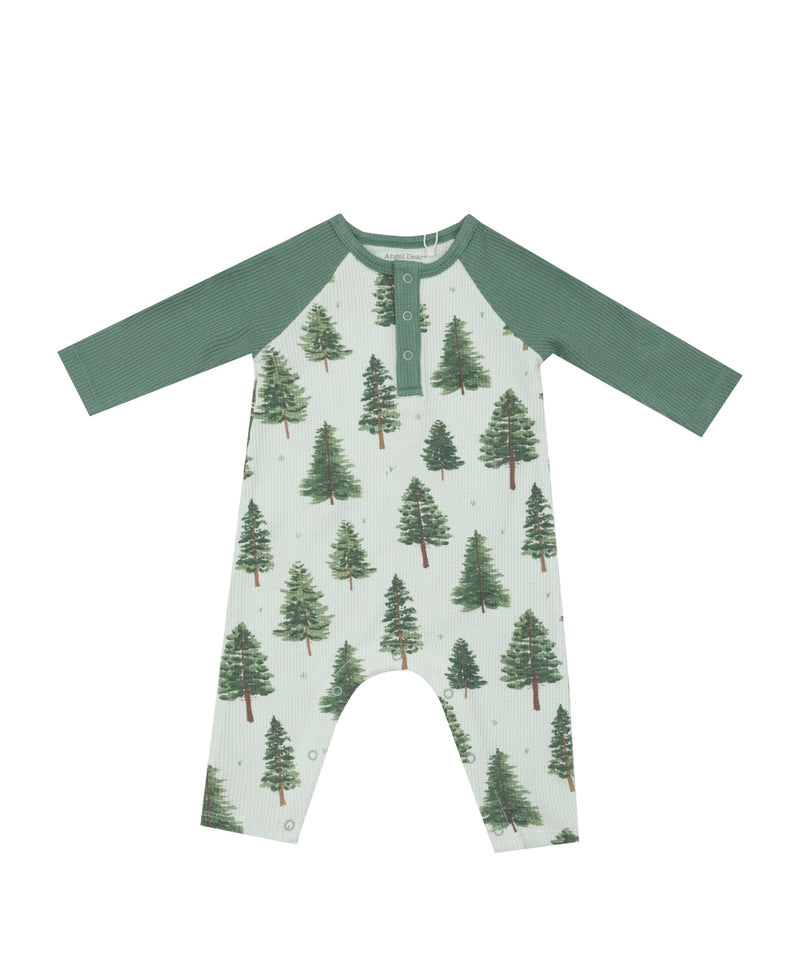 Raglan Romper- Forest Trees