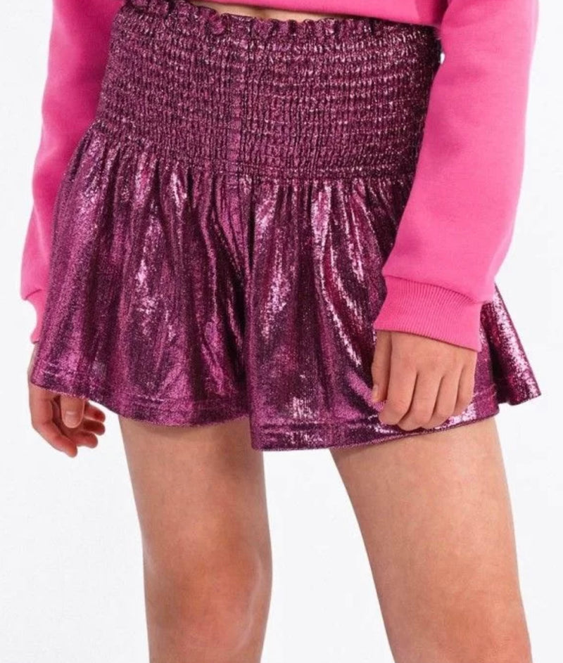 Knit Shimmer Short- Pink