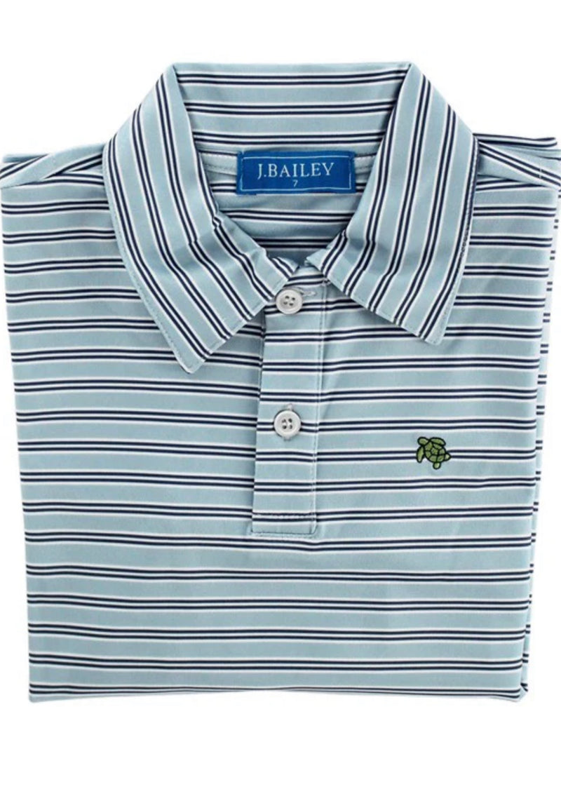 Baby Harry Performance Polo- Blue Stripe