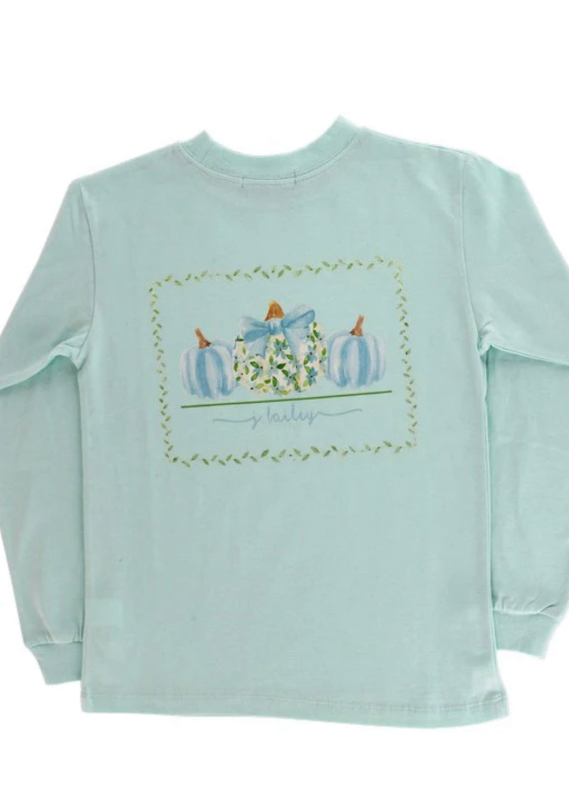 L/S Logo Tee Blue Pumpkins- Seaglass