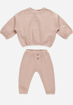 Textured Jogger Set- Blush