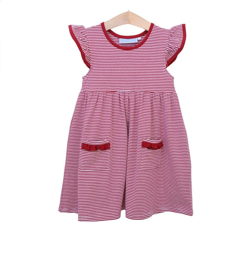 Lucy Gameday Dress- Red Stripe