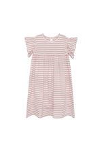Knit Cotton Dress- Rose Stripe