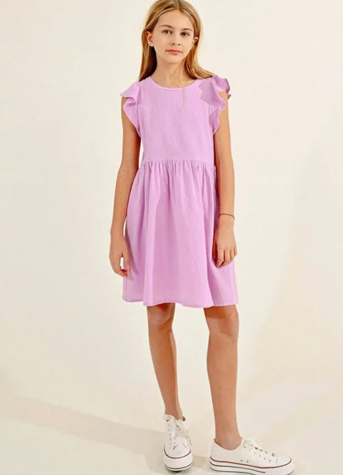 Woven Dress- Lavender