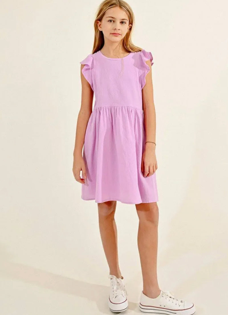 Woven Dress- Lavender