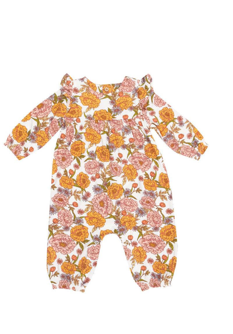 Ruffle Sleeve Romper- Amber's Floral