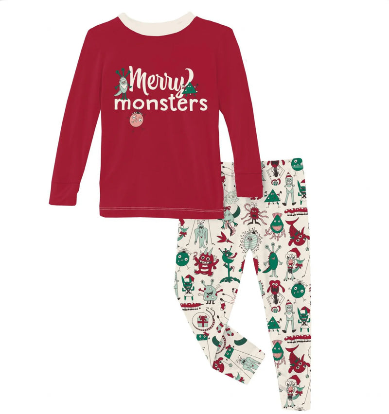 L/S PJ Set- Merry Monsters