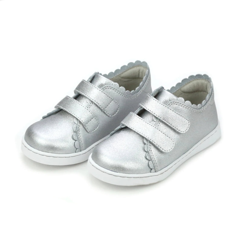 Caroline Scalloped Sneaker- Silver