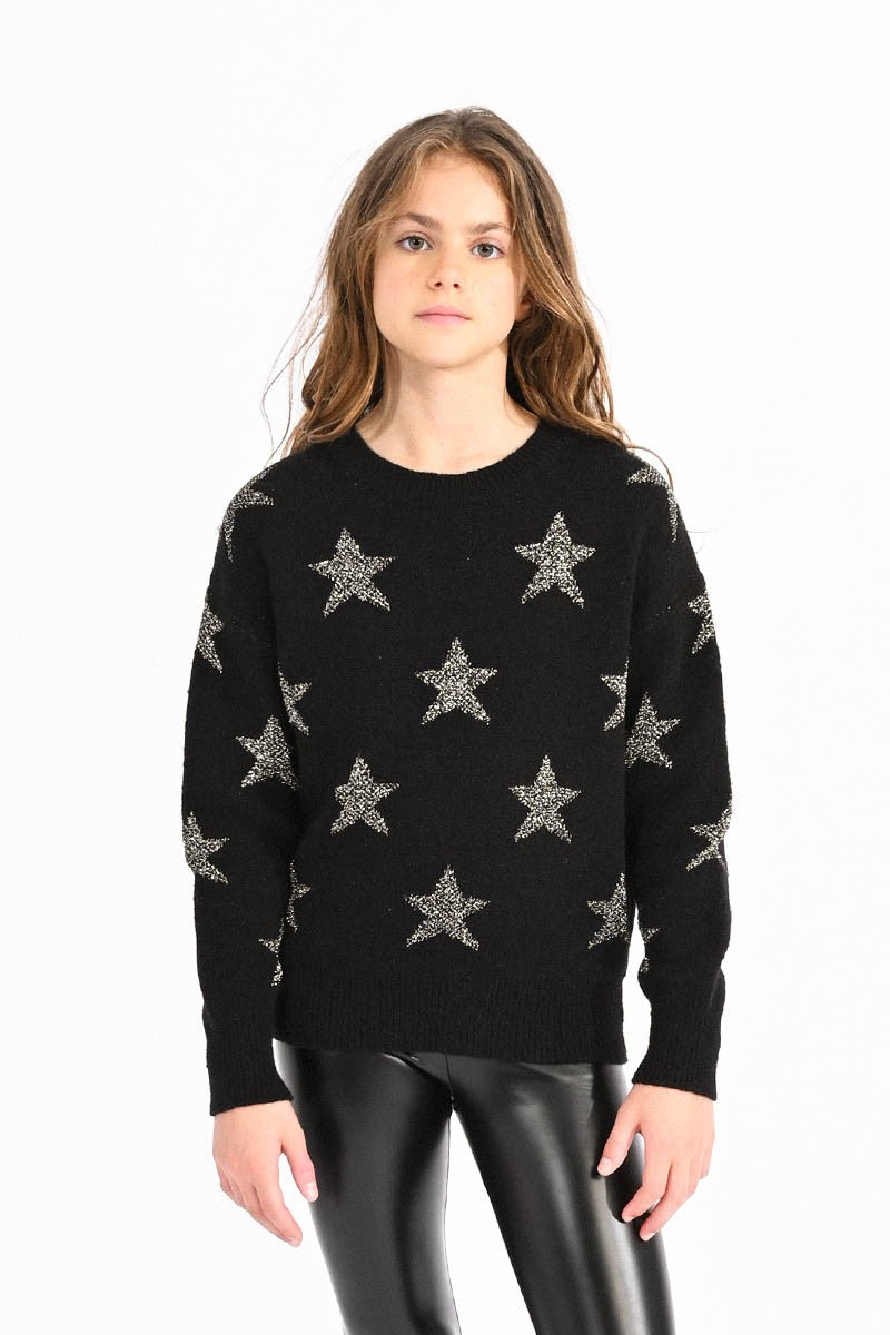 Star Sweater- Black