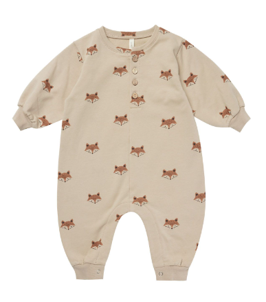 Relaxed Fleece Jumpsuit - Foxes