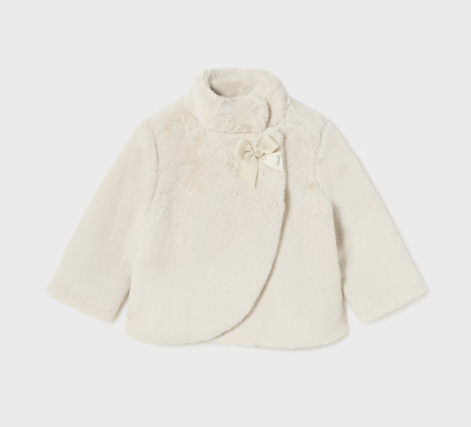 Baby Faux Fur Coat - Ivory
