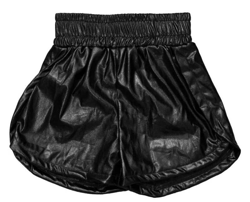 Black Metallic Shorts