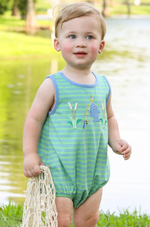 Catch of the Day Bubble - Green/Blue Stripe