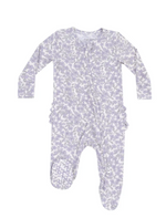 2 Way Zipper Ruffle Footie - Forget Me Not Floral