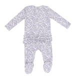 2 Way Zipper Ruffle Footie - Forget Me Not Floral