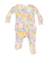 2 Way Zipper Ruffle Footie - Amelia Floral