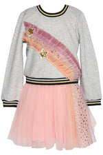 TuTu Dress- Pink/Grey