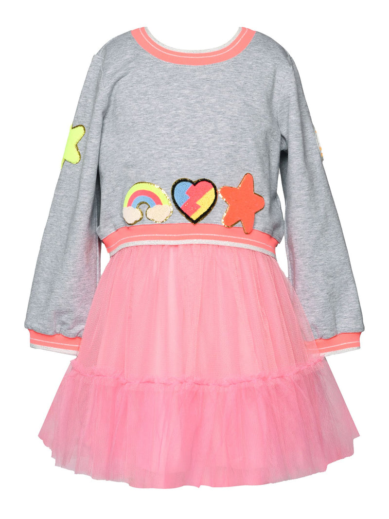 Tutu "Twofer" Dress- Neon Patches