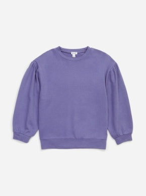 Puff Sleeve Sweatshirt- Dark Lavender