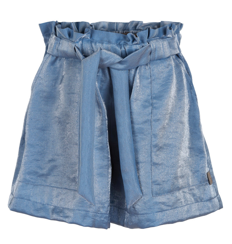 Organza Shorts - Dusty Blue Shimmer