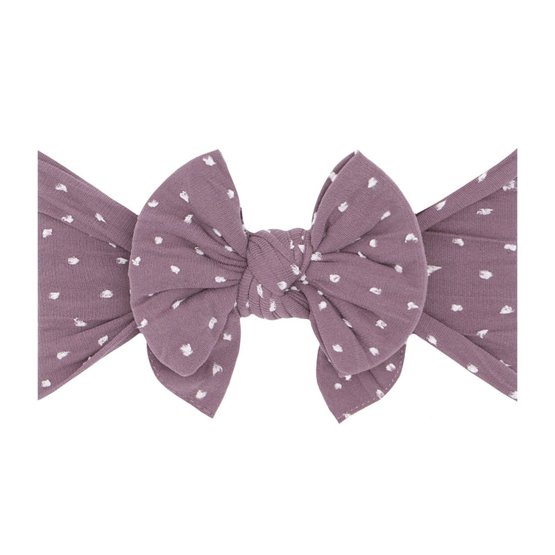 Shabby Dang Enormous Knot Headband - Lilac Dot