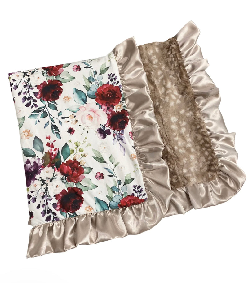 Luxe Blanket - Lush Floral Fawn