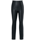 Faux Leather Brushed Legging- Black