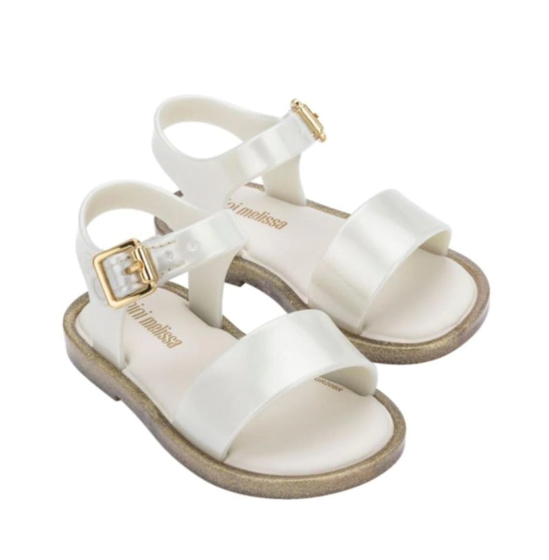 Mini Mar Sandal - White/Glitter