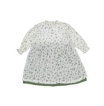 Kathryn Holiday Dress/Bloomer Set- White/Ivy Green
