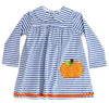 Knit Perfect Pumpkin Dress- Blue/White Stripe